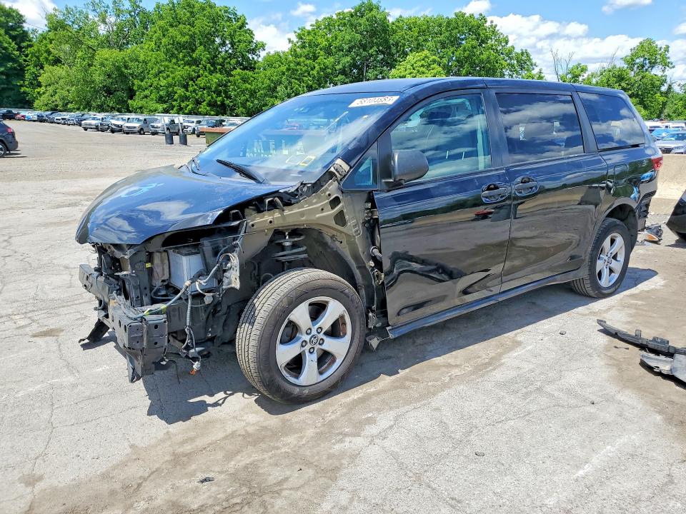 2020 Toyota Sienna VIN 5TDZZ3DC2LS037426 COPART salvage auction — FRONT END, Ny - Certificate Of Title, sold $1,650 on 2026-07-09 (photo 1)