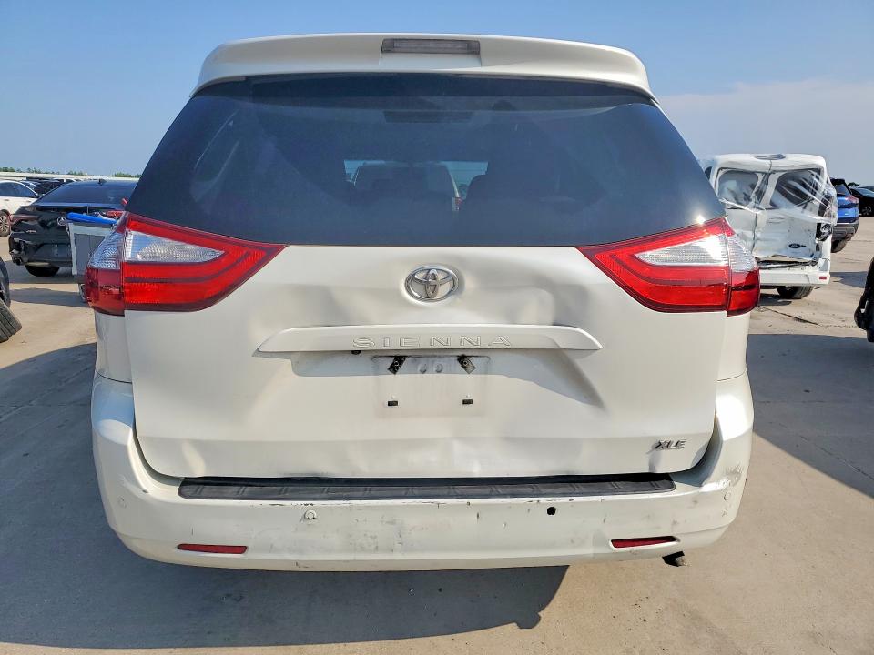 2016 Toyota Sienna VIN 5TDYK3DC7GS728487 COPART salvage auction — REAR END, Tx - Salvage Vehicle Title, sold $2,900 on 2026-07-02 (photo 6)