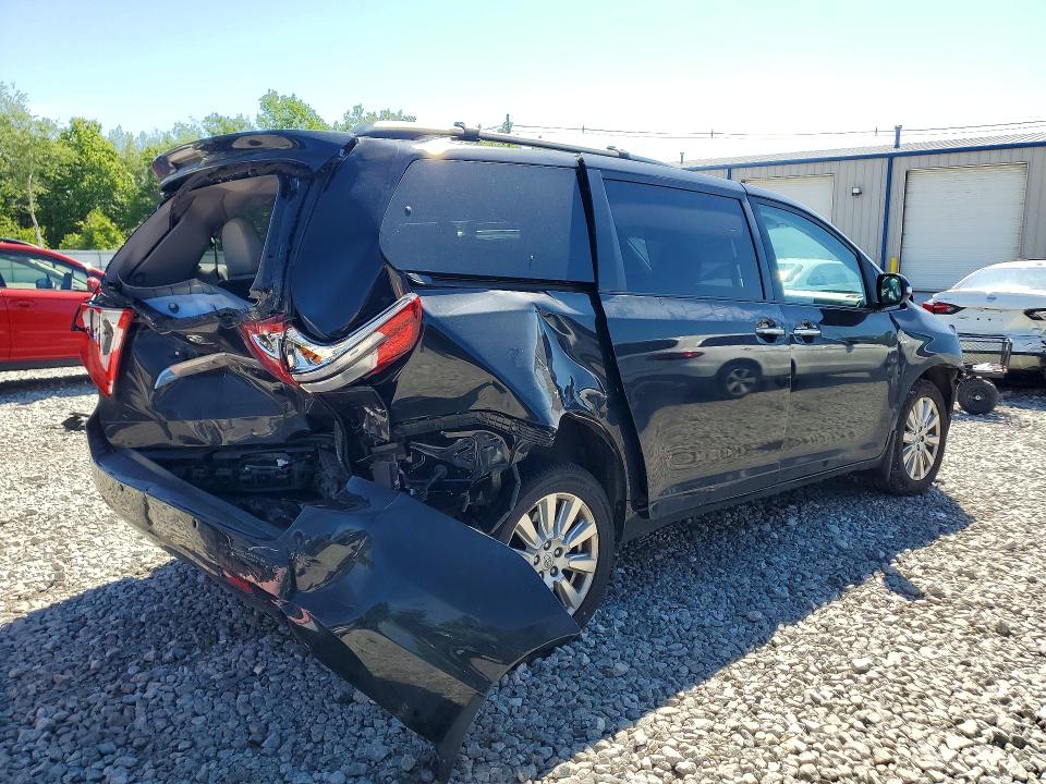 2017 Toyota Sienna VIN 5TDDZ3DC8HS155322 COPART salvage auction — REAR END, Ma - Cert Of Title-Salvage, sold $2,250 on 2026-07-08 (photo 3)