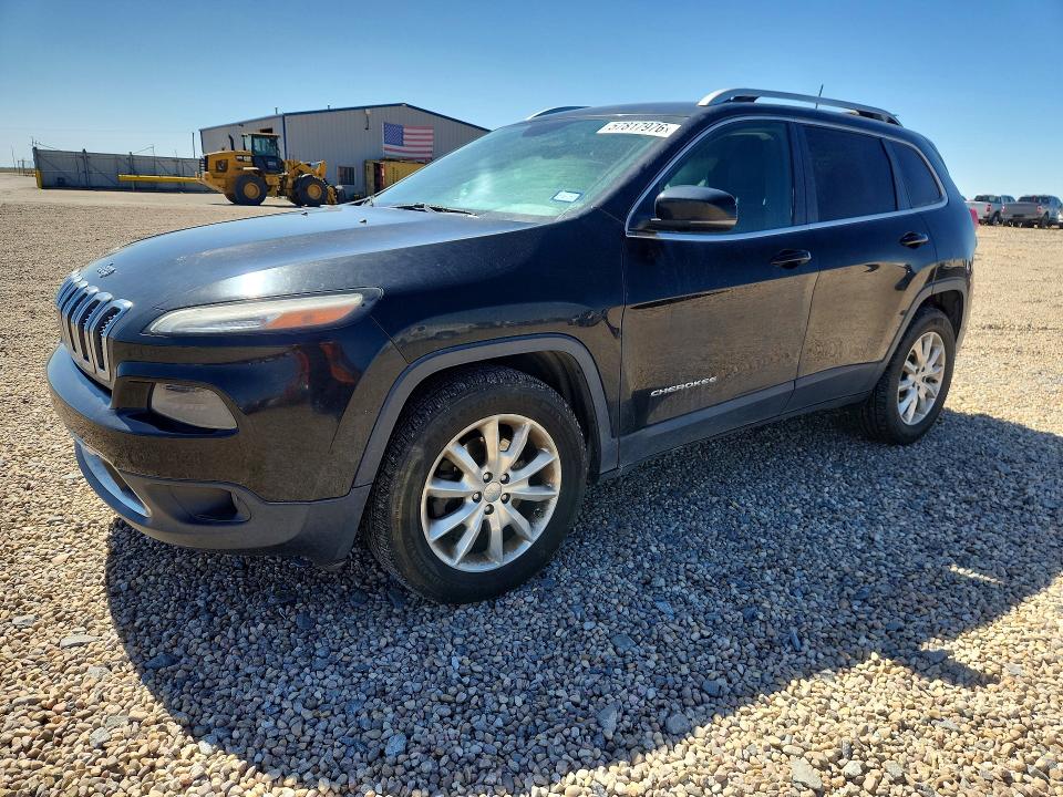 2017 Jeep Cherokee VIN 1C4PJMDB9HW536940 COPART salvage auction — SIDE, Tx - Salvage Vehicle Title, sold $2,400 on 2026-08-09 (photo 1)
