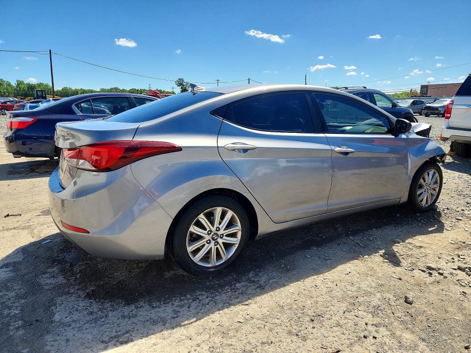 2015 Hyundai Elantra VIN KMHDH4AE9FU413060 COPART salvage auction — FRONT END, Nj - Cert Of Title-Salvage, sold $900 on 2026-07-27 (photo 3)