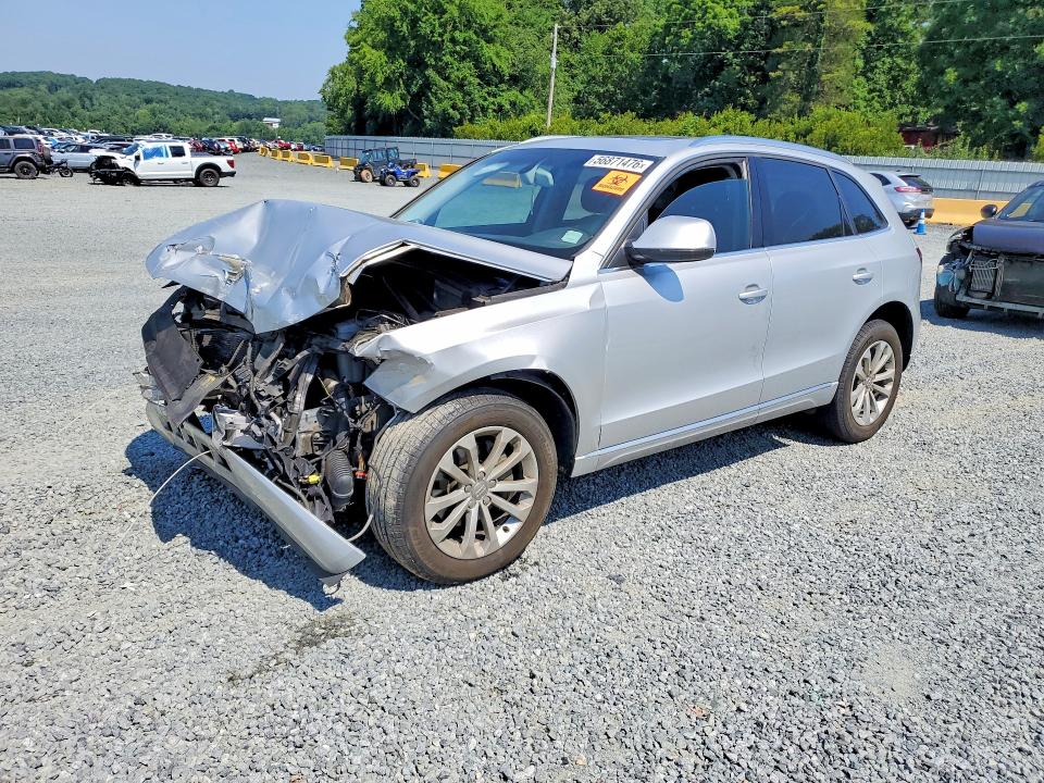 2014 Audi Q5 VIN WA1CFAFP8EA047651 COPART salvage auction — FRONT END, Nc - Salvage Certificate Of Title, sold $200 on 2026-07-23 (photo 1)