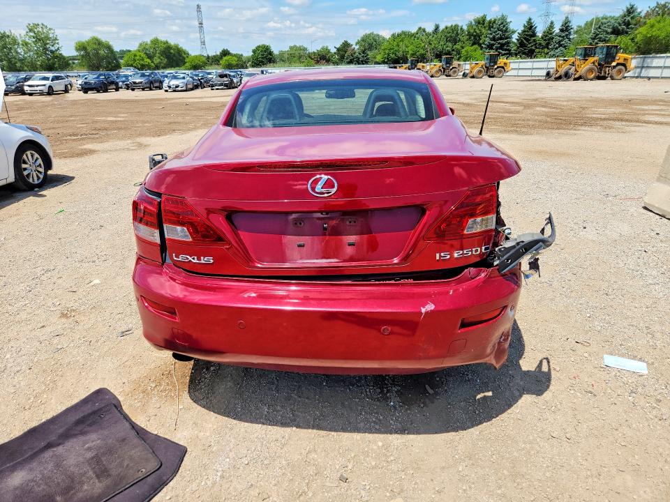 2010 Lexus Is VIN JTHFF2C29A2507517 COPART salvage auction — REAR END, Il - Salvage Certificate, sold $575 on 2026-07-28 (photo 6)
