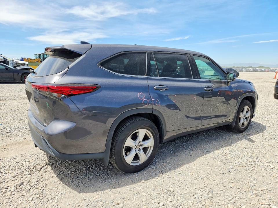 2020 Toyota Highlander VIN 5TDCZRBHXLS012328 COPART salvage auction — REAR END, Co - Salvage Title, sold $12,500 on 2026-07-14 (photo 3)