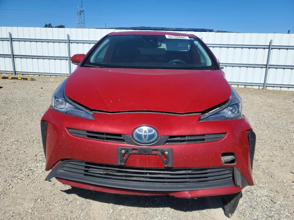 2019 Toyota Prius VIN JTDKARFU3K3086278 COPART salvage auction — FRONT END, Ca - Salvage Certificate, sold $4,250 on 2026-07-10 (photo 5)