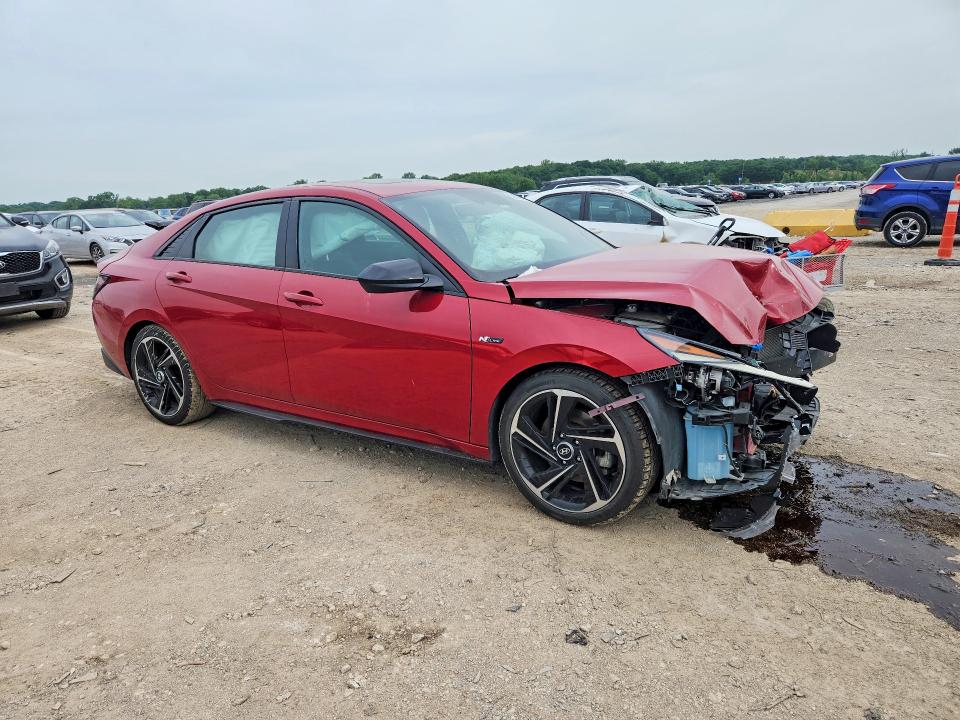 2021 Hyundai Elantra VIN KMHLR4AF1MU181553 COPART salvage auction — MECHANICAL, Ks - Cert Of Title-Salvage, sold $700 on 2026-07-21 (photo 4)