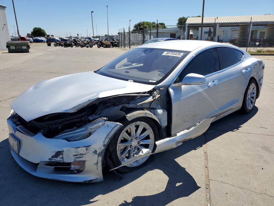 2016 Tesla Model s VIN 5YJSA1E2XGF138968 COPART salvage auction — FRONT END, Ca - Salvage Certificate, sold $2,100 on 2026-07-13 (photo 1)