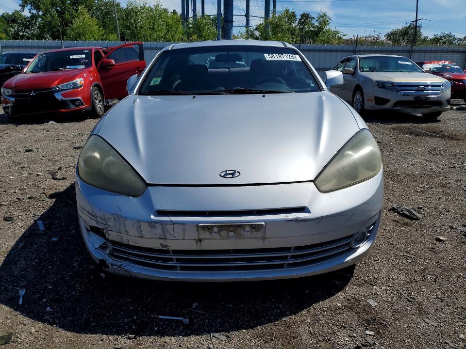 2007 Hyundai Tiburon VIN KMHHM66DX7U248100 COPART salvage auction — FRONT END, Il - Salvage Certificate, sold $325 on 2026-07-29 (photo 5)