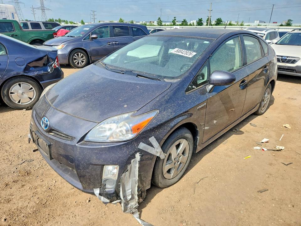 2010 Toyota Prius VIN JTDKN3DU0A0172166 COPART salvage auction — ROOF, Il - Salvage Certificate, sold $300 on 2026-07-28 (photo 1)