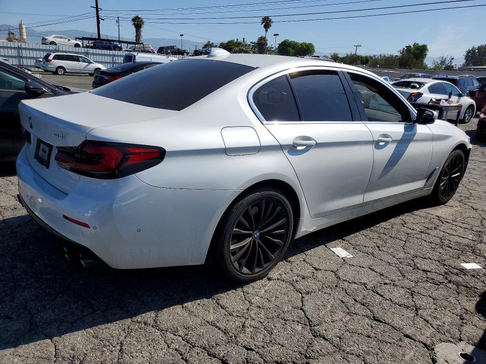 2021 BMW 5er VIN WBA53BJ0XMCG04571 COPART salvage auction — FRONT END, Ca - Salvage Certificate, sold $19,200 on 2026-07-16 (photo 3)
