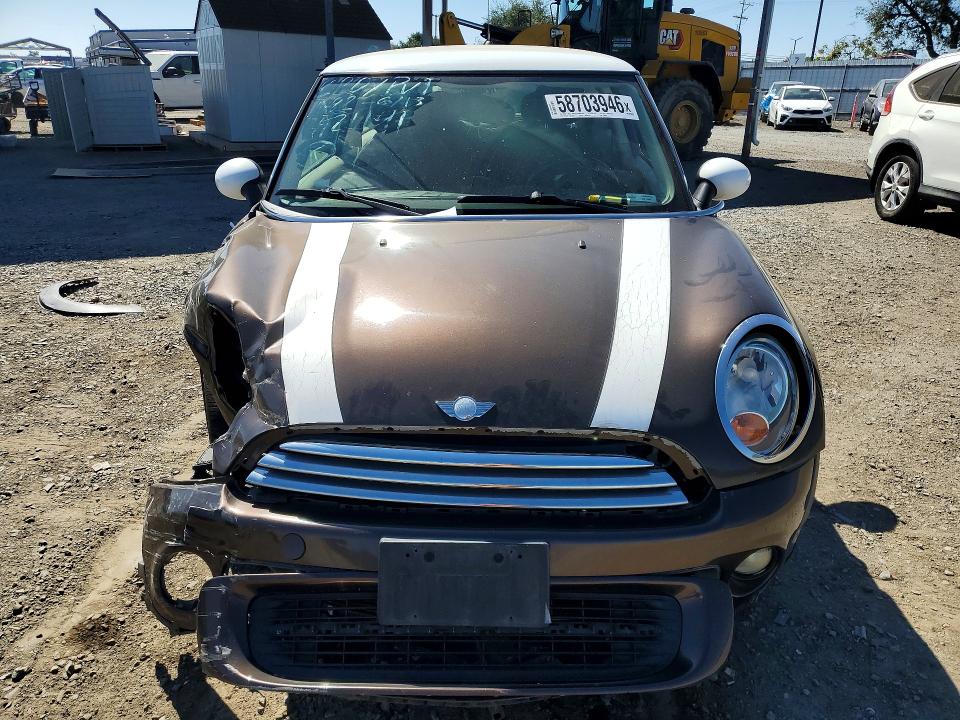 2012 Mini Cooper VIN WMWSU3C59CT256028 COPART salvage auction — FRONT END, Ca - Salvage Certificate, sold $175 on 2026-07-16 (photo 5)
