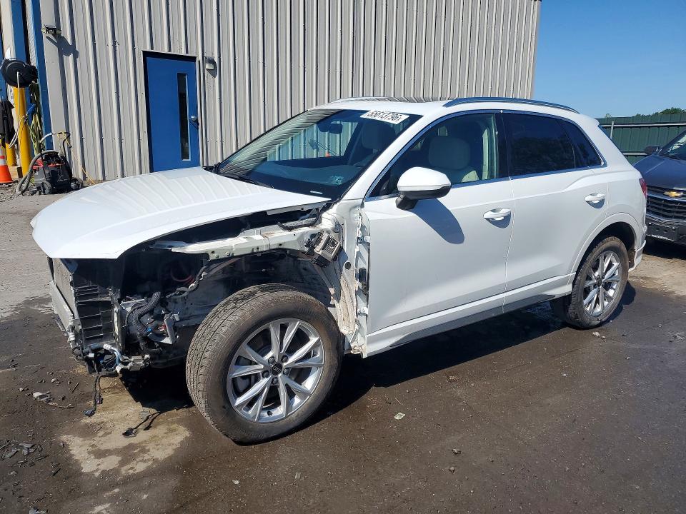 2023 Audi Q3 VIN WA1DECF37P1135755 COPART salvage auction — FRONT END, Pa - Certificate Of Salvage, sold $12,100 on 2026-07-15 (photo 1)