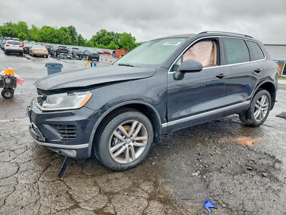 2015 Volkswagen Touareg VIN WVGEF9BP6FD001461 COPART salvage auction — FRONT END, Ct - Cert Of Title-Salvage, sold $750 on 2026-07-17 (photo 1)
