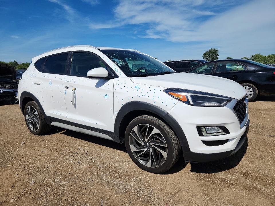 2019 Hyundai Tucson VIN KM8J3CALXKU019507 COPART salvage auction — HAIL, Oh - Cert Of Title-Salvage, sold $2,950 on 2026-07-16 (photo 4)