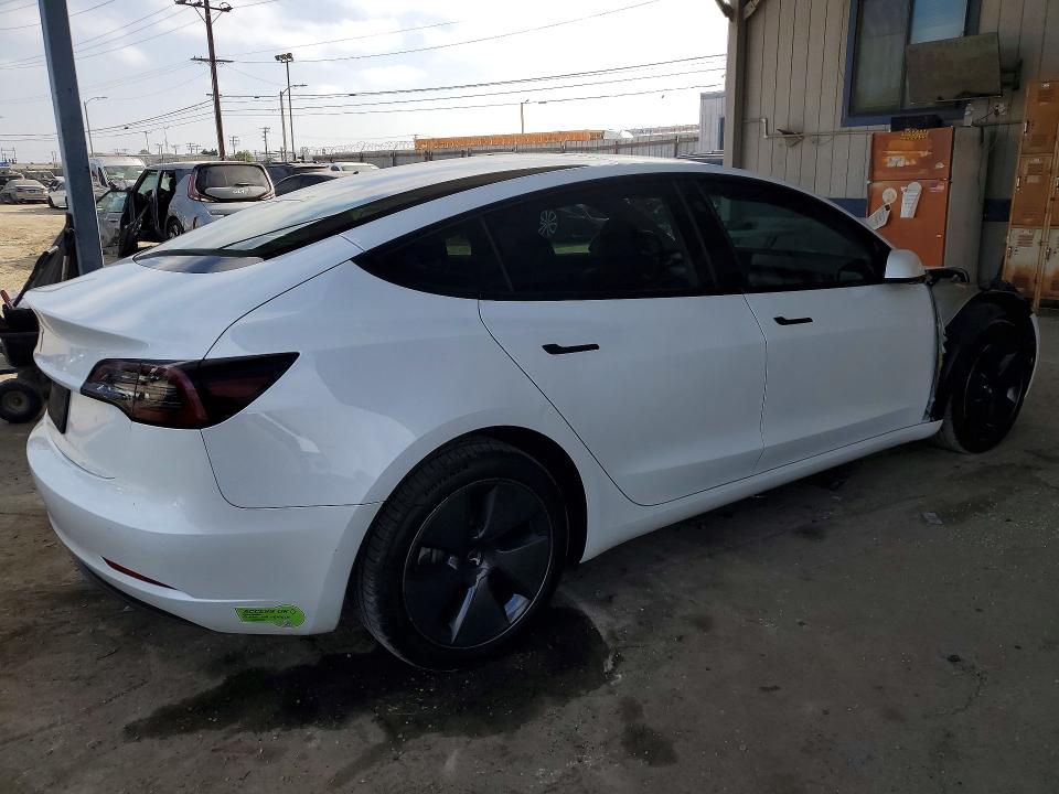 2023 Tesla Model 3 VIN 5YJ3E1EA7PF411459 COPART salvage auction — FRONT END, Ca - Salvage Certificate, sold $7,900 on 2026-07-16 (photo 3)