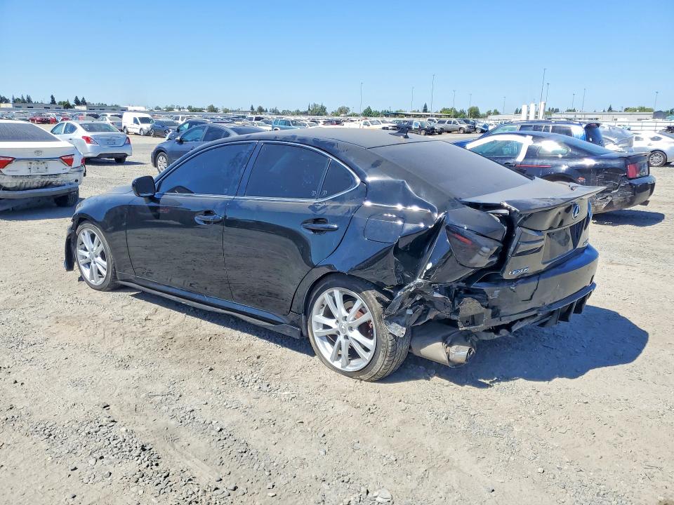 2007 Lexus Is 250 VIN JTHBK262X72043135 COPART salvage auction — REAR END, CA - SALVAGE CERTIFICATE, sold $500 on 2026-07-21 (photo 2)