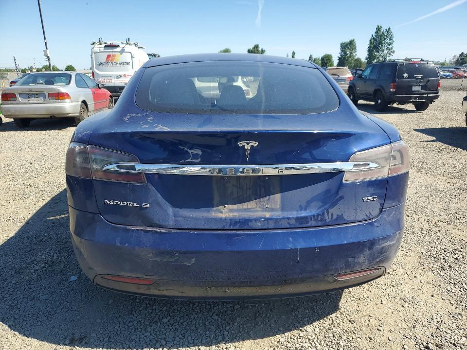 2016 Tesla Model s VIN 5YJSA1E22GF136812 COPART salvage auction — REAR END, OR - CERTIFICATE OF TITLE, sold $4,150 on 2026-07-21 (photo 6)