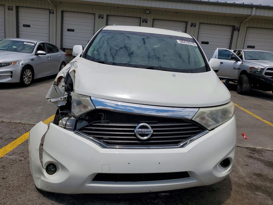 2014 Nissan Quest VIN JN8AE2KP8E9102195 COPART salvage auction — FRONT END, In - Certificate Of Title, sold $475 on 2026-07-09 (photo 5)