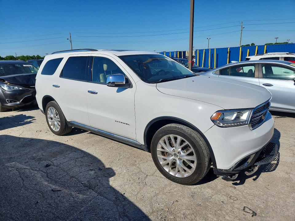 2015 Dodge Durango VIN 1C4SDJET1FC849566 COPART salvage auction — FRONT END, IN - CERT OF TITLE-SALVAGE TITLE, sold $4,700 on 2026-07-31 (photo 4)