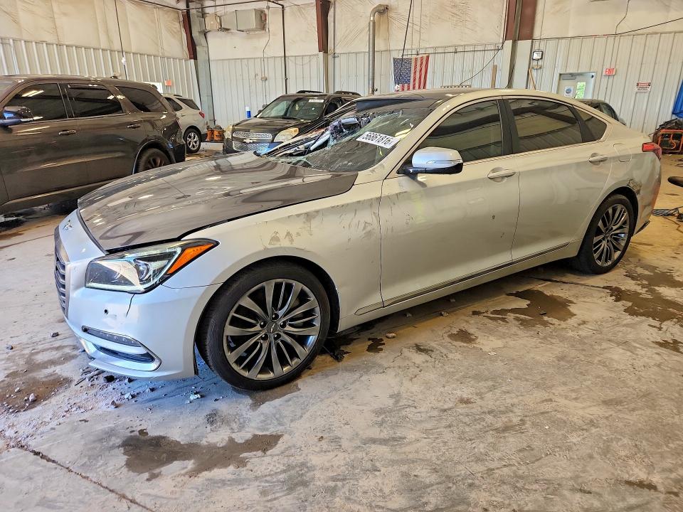 2018 Genesis G80 VIN KMHGN4JF2JU240702 COPART salvage auction — FRONT END, Mi - Cert Of Title-Rebuilt Salvage, sold $250 on 2026-07-27 (photo 1)