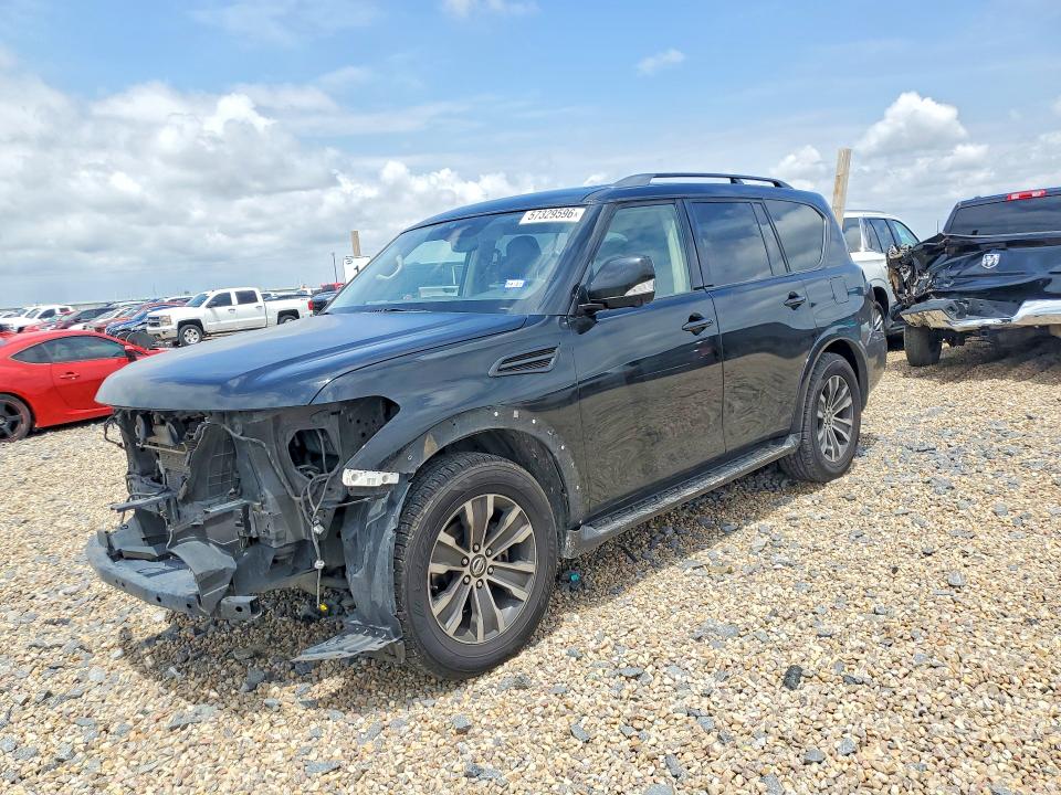 2018 Nissan Armada VIN JN8AY2NC0J9555608 COPART salvage auction — FRONT END, Tx - Salvage Vehicle Title, sold $90 on 2026-07-28 (photo 1)