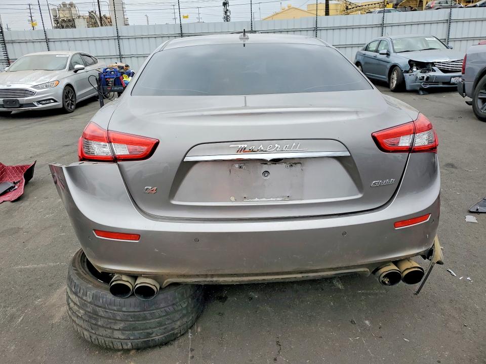 2015 Maserati Ghibli VIN ZAM57RTA6F1149408 COPART salvage auction — REAR END, Ca - Salvage Certificate, sold $1,100 on 2026-07-13 (photo 6)
