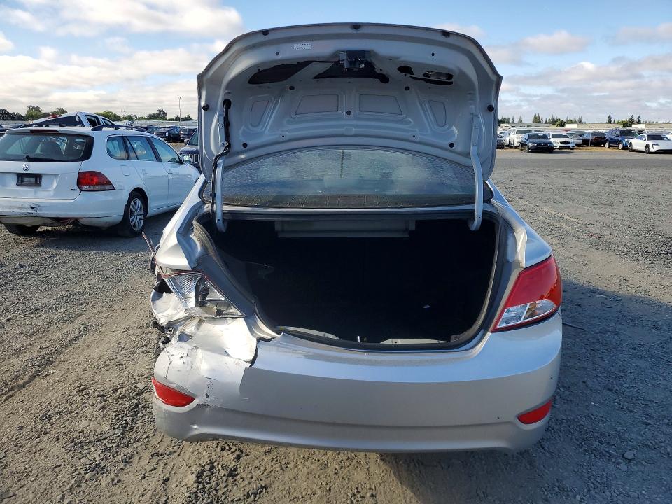 2017 Hyundai Accent VIN KMHCT4AE4HU194845 COPART salvage auction — REAR END, Ca - Salvage Certificate, sold $725 on 2026-07-09 (photo 6)