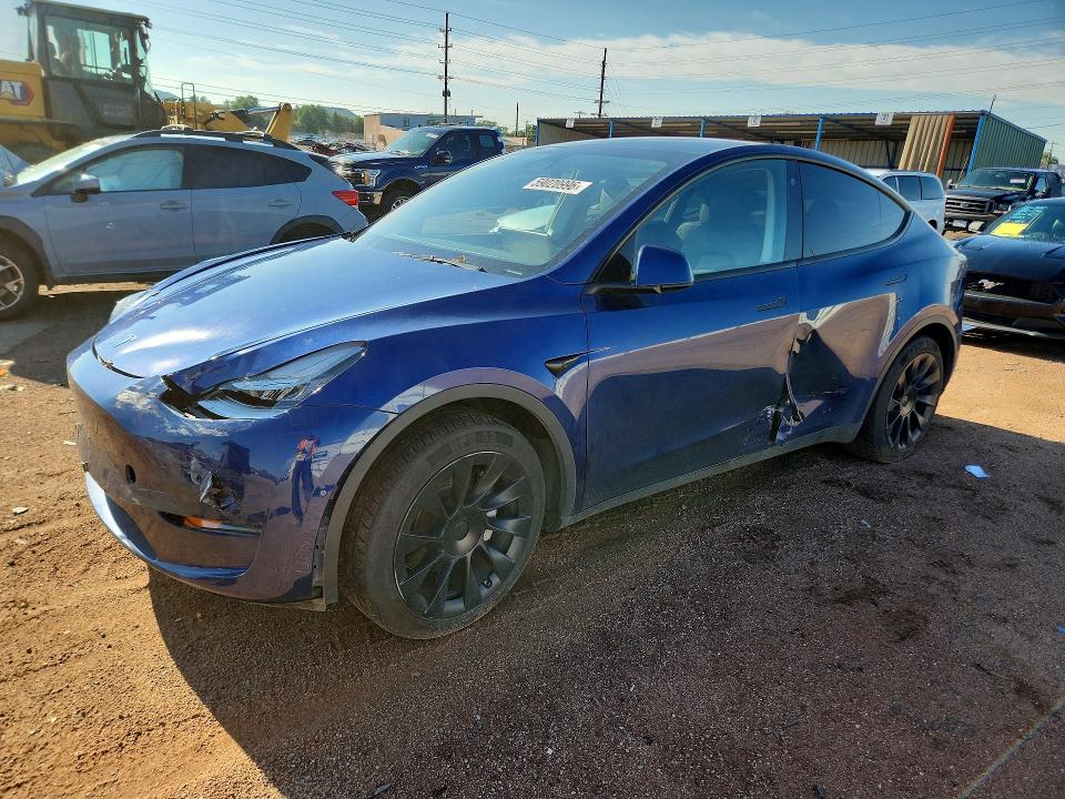 2022 Tesla Model y VIN 7SAYGDEE3NA011075 COPART salvage auction — ALL OVER, CO - SALVAGE TITLE, sold $6,600 on 2026-08-21 (photo 1)