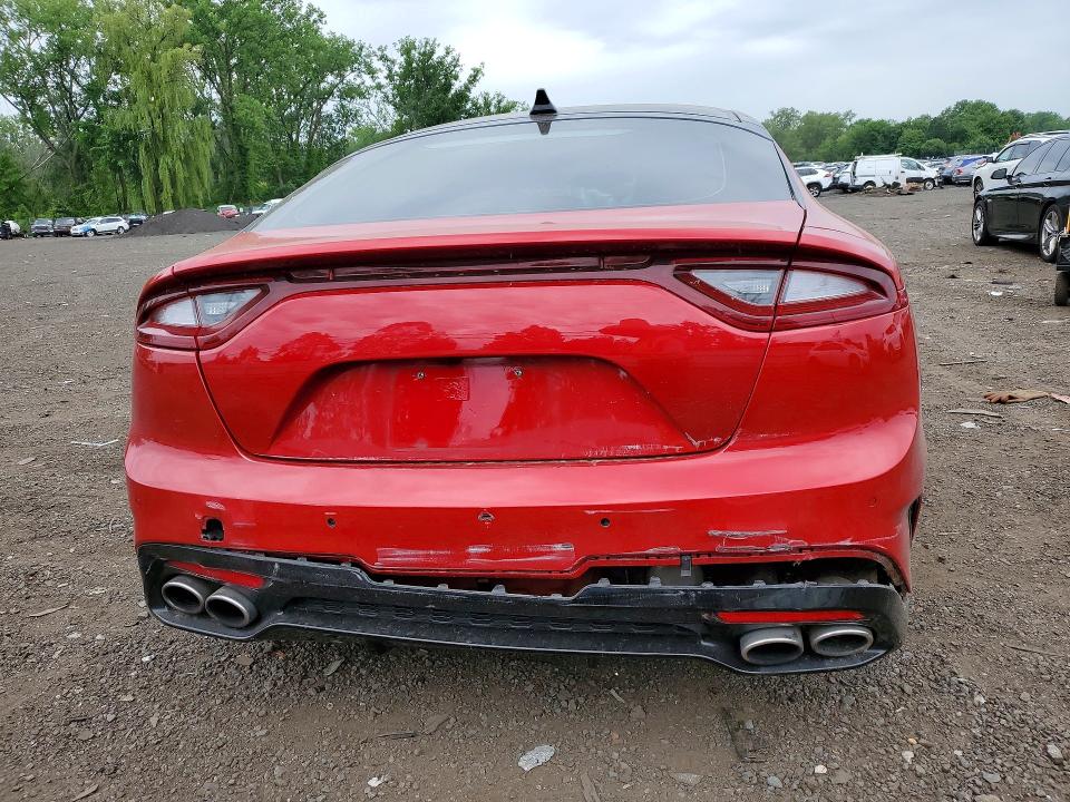 2018 Kia Stinger VIN KNAE55LC9J6016350 COPART salvage auction — REAR END, Ct - Cert Of Title-Salvage, sold $6,800 on 2026-07-24 (photo 6)