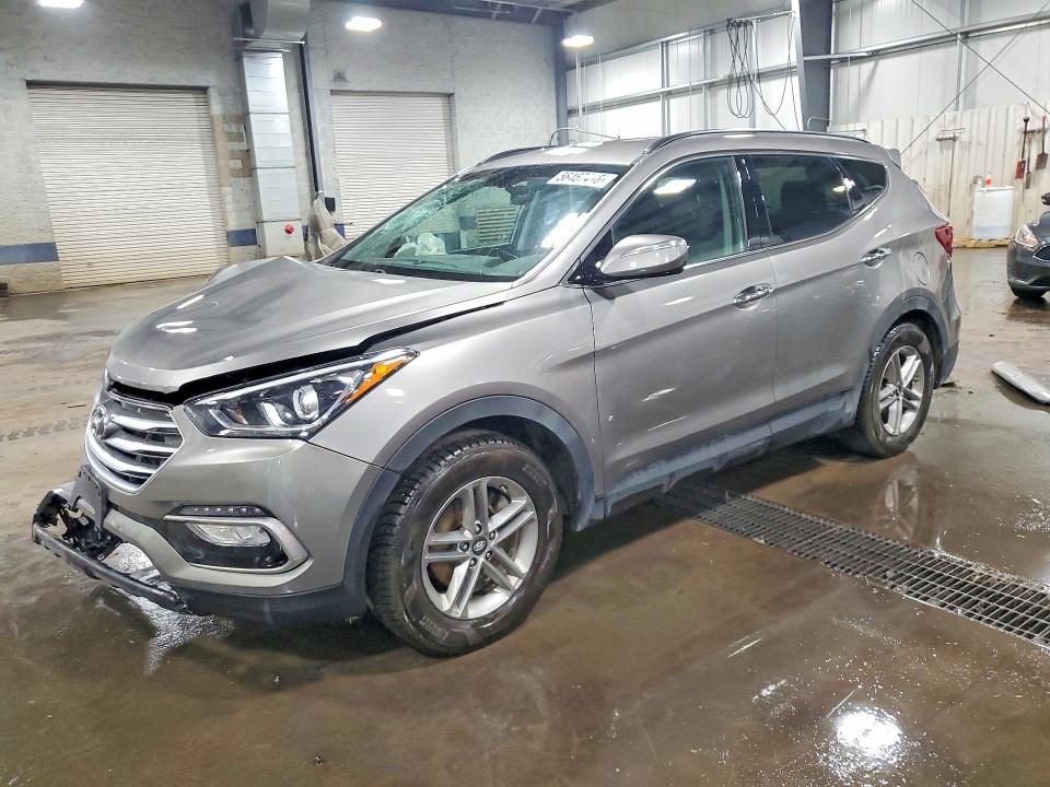 2018 Hyundai Santa fe VIN 5XYZUDLB8JG536996 COPART salvage auction — FRONT END, Mn - Cert Of Title-Salvage, sold $225 on 2026-07-28 (photo 1)