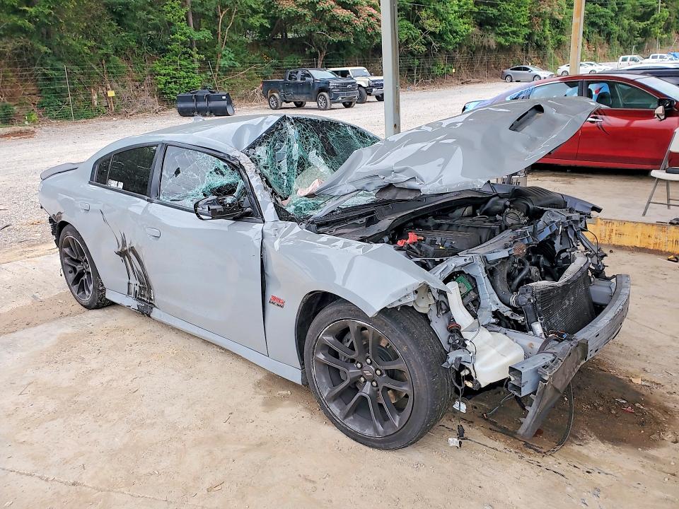 2021 Dodge Charger VIN 2C3CDXGJ1MH556879 COPART salvage auction — FRONT END, AL - CERTIFICATE OF TITLE, sold $3,850 on 2026-07-09 (photo 4)