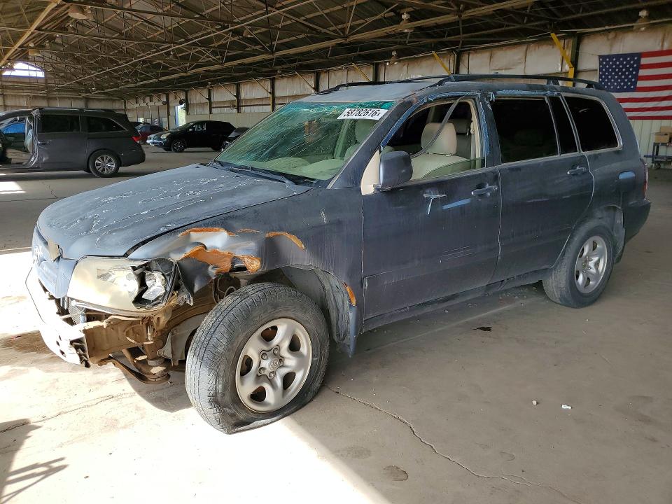 2005 Toyota Highlander VIN JTEGD21A150121645 COPART salvage auction — FRONT END, Az - Certificate Of Title, sold $500 on 2026-07-08 (photo 1)
