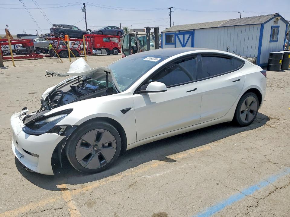 2023 Tesla VIN 5YJ3E1EAXPF502676 COPART salvage auction — FRONT END, Salvage Title, sold $5,100 on 2026-07-13 (photo 1)