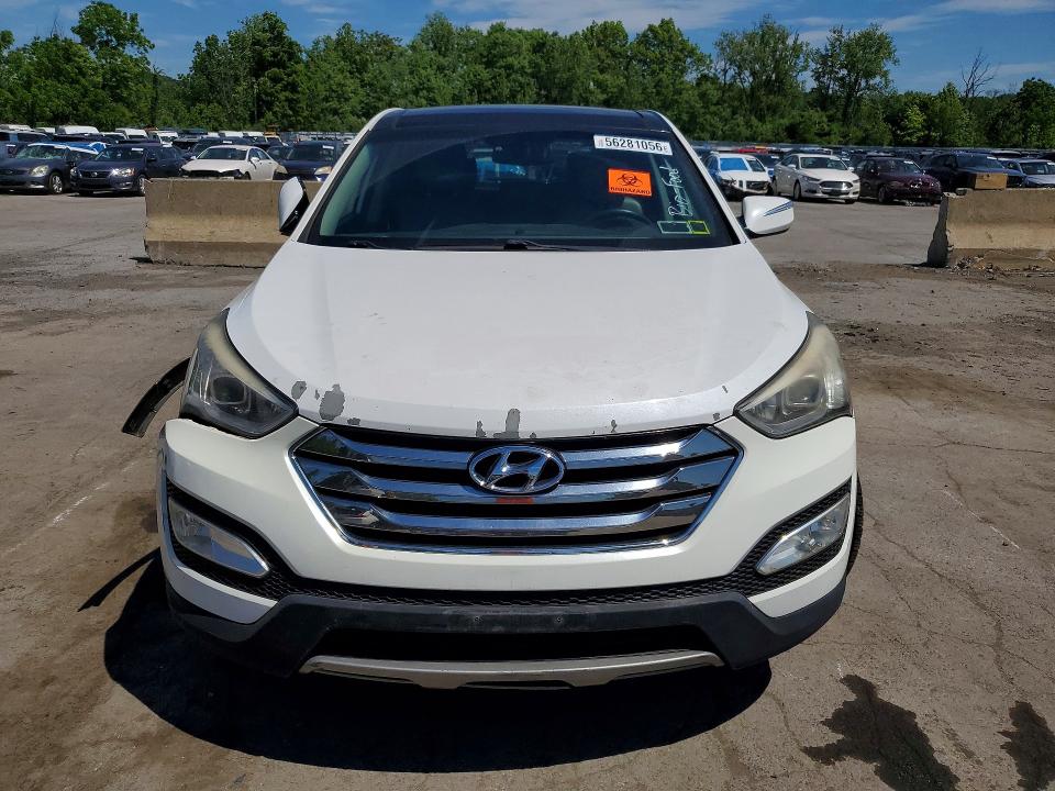 2013 Hyundai Santa fe VIN 5XYZU3LB2DG051199 COPART salvage auction — FRONT END, Salvage Title, sold $1,850 on 2026-07-16 (photo 5)