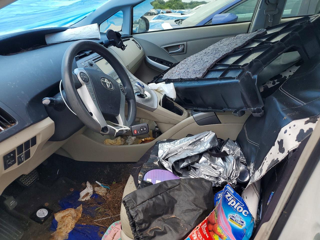 2012 Toyota Prius VIN JTDKN3DU2C5500872 COPART salvage auction — Front End, AL - CERT OF TITLE-SALVAGE TITLE, sold $350 on 2026-06-25 (photo 7)