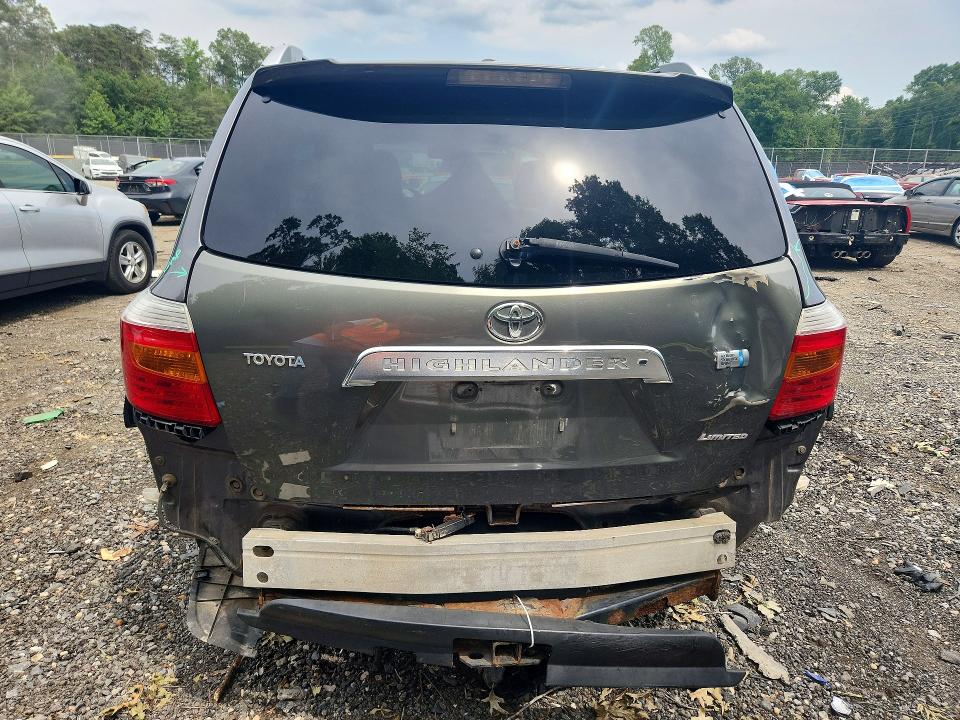 2010 Toyota Highlander VIN 5TDDK3EH4AS011058 COPART salvage auction — REAR END, Md - Cert Of Salvage > 75% Damage, sold $3,300 on 2026-07-31 (photo 6)