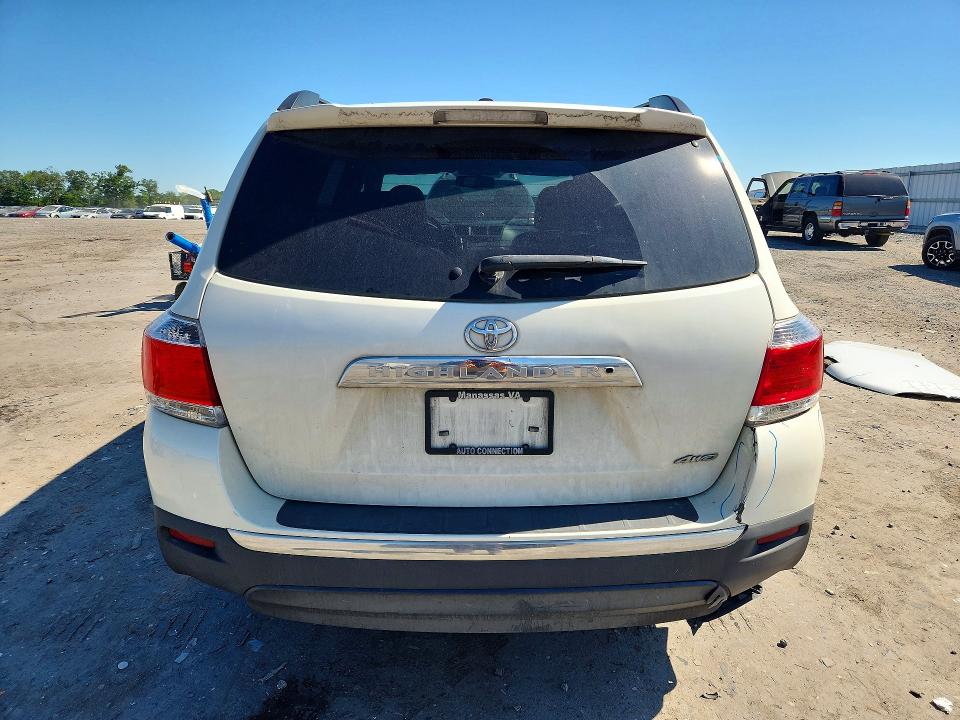 2013 Toyota Highlander VIN 5TDBK3EH5DS238741 COPART salvage auction — FRONT END, Va - Cert Of Title - Salvage, sold $3,050 on 2026-07-15 (photo 6)