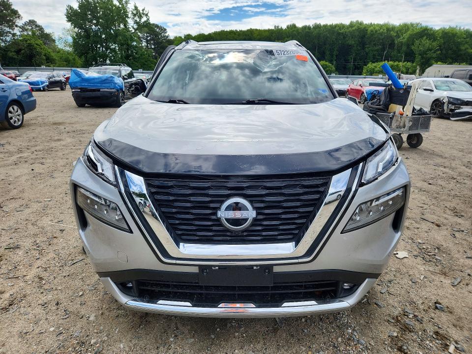 2022 Nissan Rogue VIN JN8BT3DD7NW272214 COPART salvage auction — ROLLOVER, Va - Cert Of Title - Salvage, sold $1,750 on 2026-07-28 (photo 5)