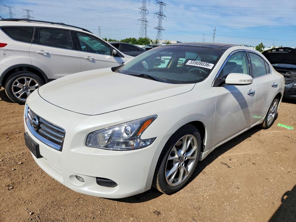 2014 Nissan Maxima VIN 1N4AA5AP0EC446543 COPART salvage auction — SIDE, Il - Salvage Certificate, sold $1,700 on 2026-07-09 (photo 1)
