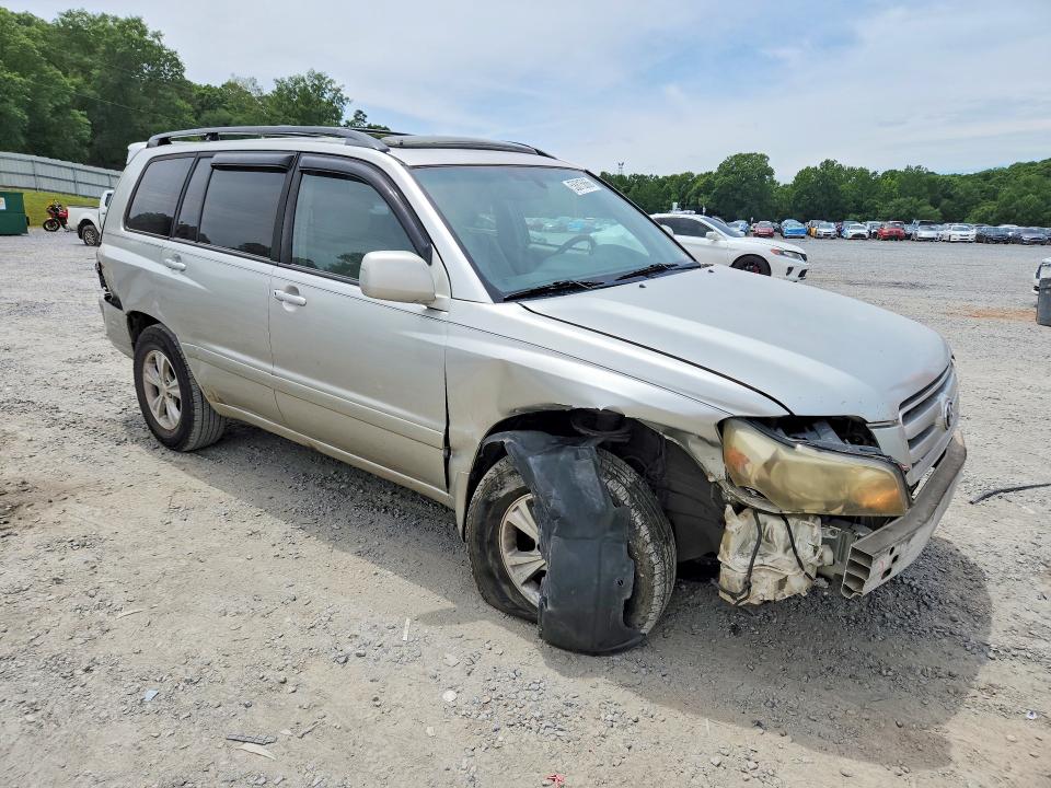 2006 Toyota Highlander VIN JTEGP21A160121248 COPART salvage auction — FRONT END, Nc - Salvage Certificate Of Title, sold $450 on 2026-07-29 (photo 4)