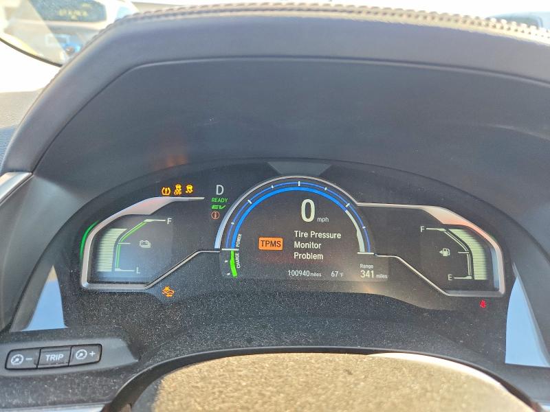 2018 Honda Clarity VIN JHMZC5F38JC003109 COPART salvage auction — BURN, IN - CERT OF TITLE-SALVAGE TITLE, sold $5,400 on 2026-07-31 (photo 9)