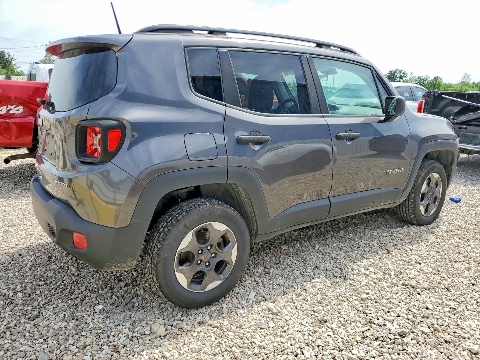 2018 Jeep Renegade VIN ZACCJBAB4JPH35663 COPART salvage auction — FRONT END, ID - SALVAGE CERTIFICATE OF TITLE, sold $2,100 on 2026-07-22 (photo 3)