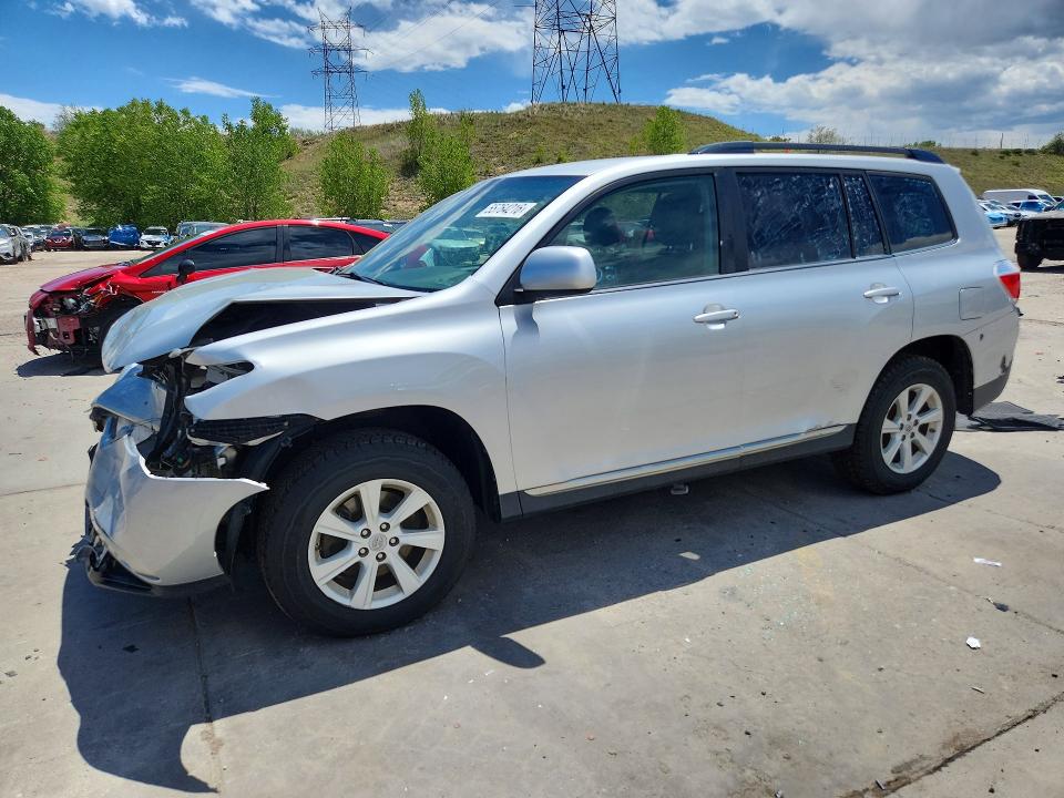 2012 Toyota Highlander VIN 5TDBK3EH2CS119558 COPART salvage auction — FRONT END, Co - Bill Of Sale-Parts Only, sold $1,450 on 2026-07-20 (photo 1)