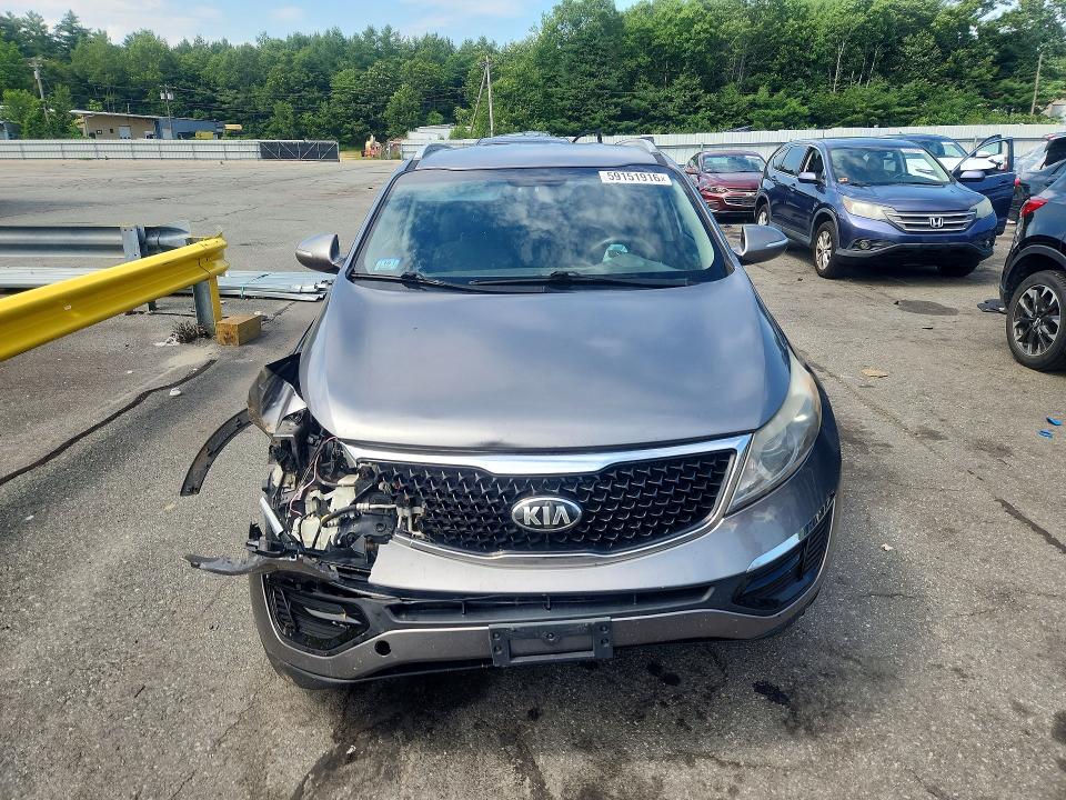 2015 Kia Sportage VIN KNDPBCAC1F7792890 COPART salvage auction — FRONT END, Ma - Cert Of Title-Reconstrctd Coll, sold $1,200 on 2026-07-09 (photo 5)