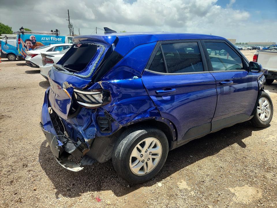 2022 Hyundai Venue VIN KMHRB8A3XNU202820 COPART salvage auction — FRONT END, Tx - Certificate Of Title, sold $90 on 2026-07-28 (photo 3)