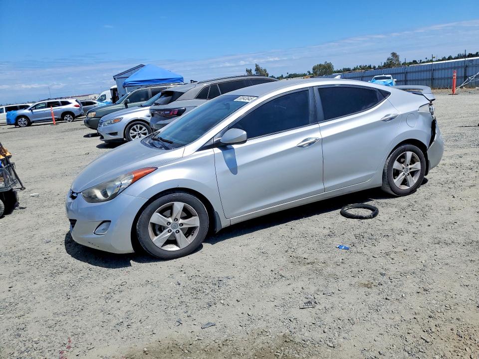 2013 Hyundai Elantra VIN KMHDH4AE4DU955907 COPART salvage auction — REAR END, Ca - Salvage Certificate, sold $1,300 on 2026-07-07 (photo 1)