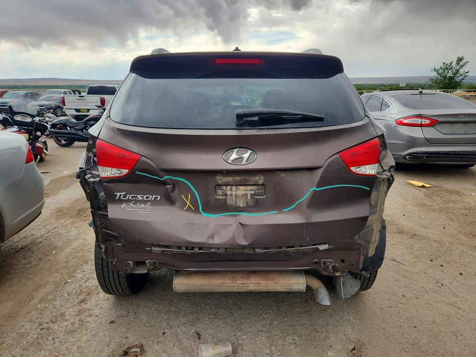 2014 Hyundai Tucson VIN KM8JU3AG5EU862020 COPART salvage auction — REAR END, Nm - Cert Of Title-Salvage, sold $1,200 on 2026-07-13 (photo 6)