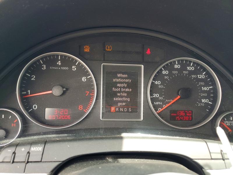 2008 Audi A4 VIN WAUAF78E48A162468 COPART salvage auction — REAR END, Ks - Cert Of Title-Salvage, sold $475 on 2026-07-09 (photo 9)
