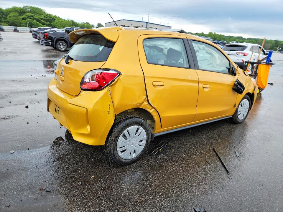 2024 Mitsubishi Mirage VIN ML32AUHJ8RH022792 COPART salvage auction — ROLLOVER, Fl - Certificate Of Destruction, sold $1,150 on 2026-07-08 (photo 3)