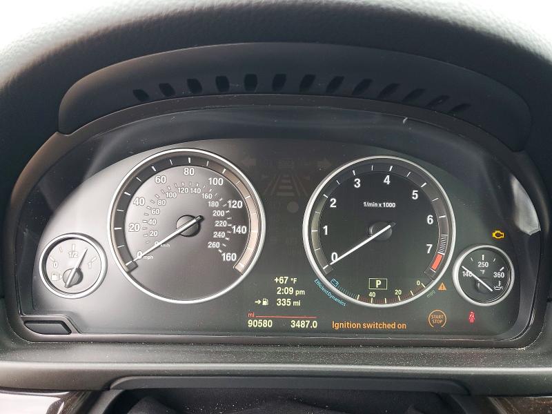 2014 BMW 5er VIN WBA5B3C58ED537379 COPART salvage auction — MECHANICAL, Il - Certificate Of Title, sold $3,100 on 2026-07-08 (photo 9)
